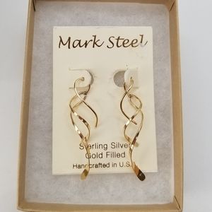 Swirl Earrings 14k Gold over Sterling Silver
